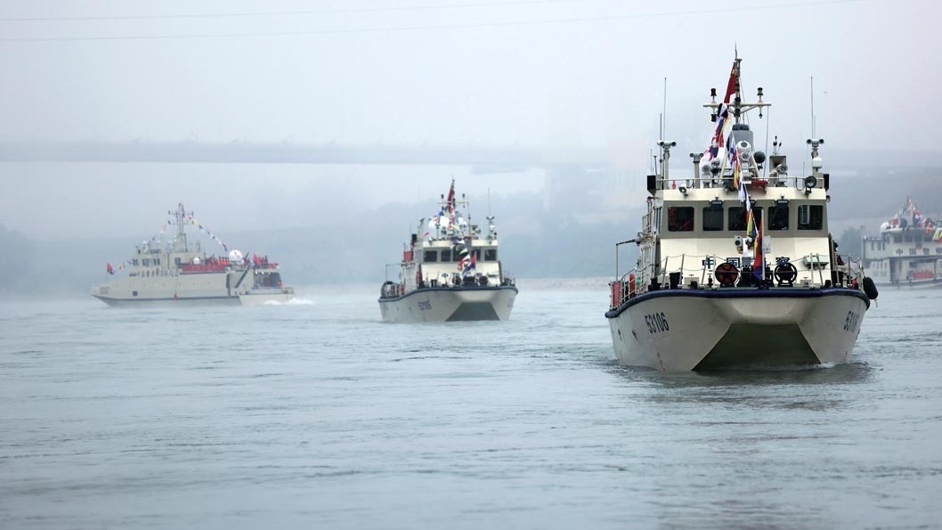 湄公河上的中國執法巡邏隊